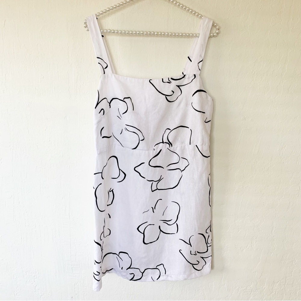 Gillia Linen Floral Print Mini Dress